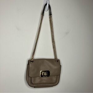 Michael Kors Sloan pebbbled leather crossbody bag shoulder bag tan small